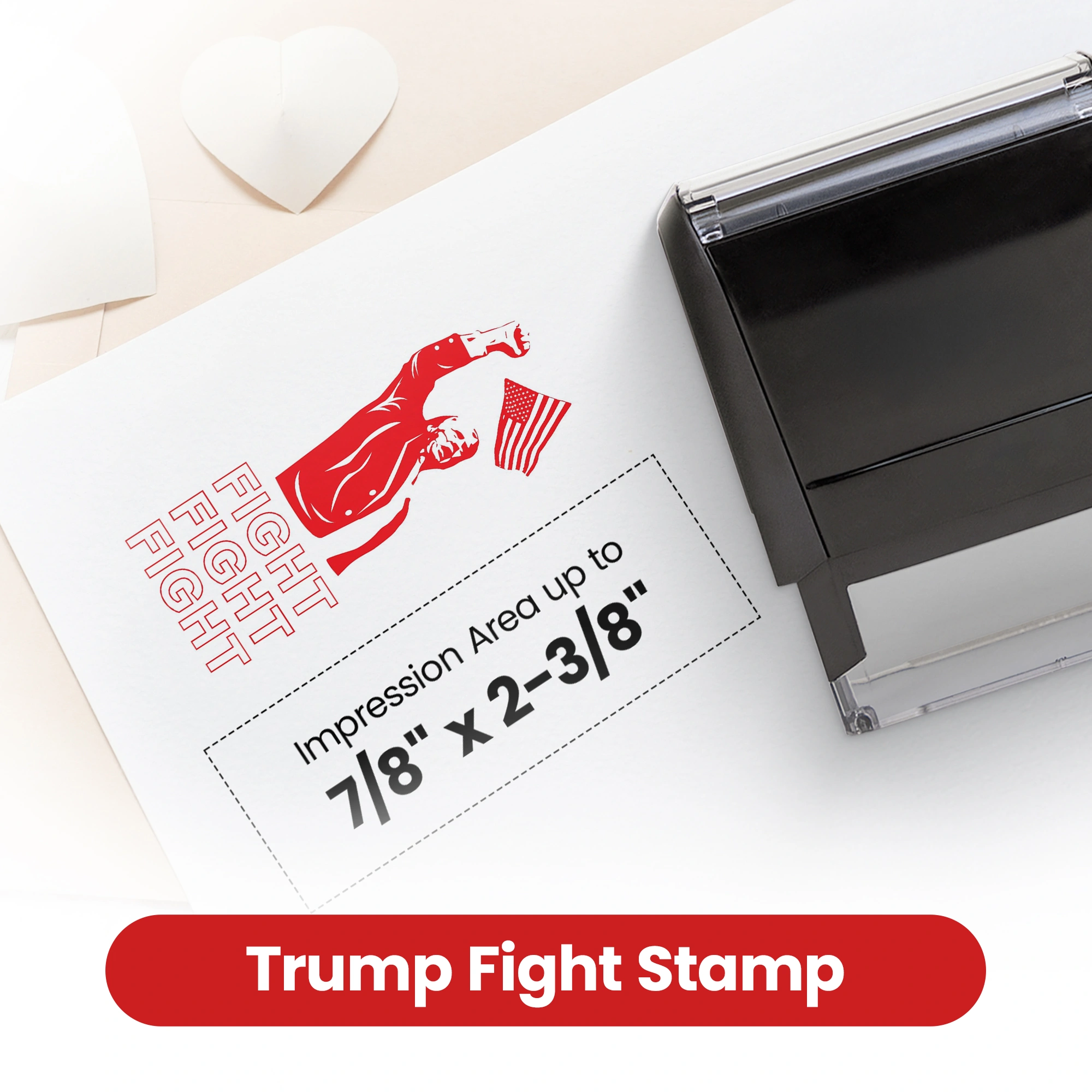 Trump Fight 2024 Stamp - Red